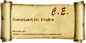 Constantin Endre névjegykártya