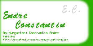 endre constantin business card